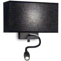 Hotel - Aplique led 2 luces Negro - Ideal Lux