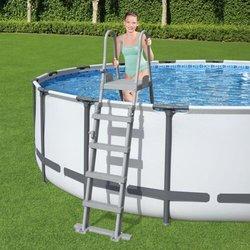 Escalera de seguridad para piscina 4 peldaños 132 cm BESTWAY