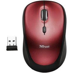 raton trust optico mini wireless rojo