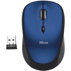 raton trust optico mini wireless azul