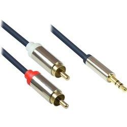 Alcasa GC-M0058 cable de audio 1,5 m 2 x RCA 3,5mm Azul