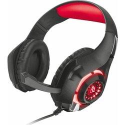 Trust GXT 313 Binaural Diadema Negro, Rojo auricul