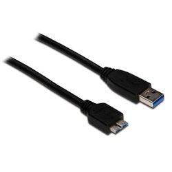 Alcasa USB 3.0 A/USB 3.0 Micro B, 2m cable USB USB A Micro-USB B Negro