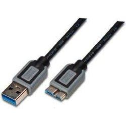 Digitus Cable USB 3.0/MicroUSB B 1.8m Negro