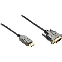 Adaptador ALCASA DP-DVI3 (DisplayPort - Negro)