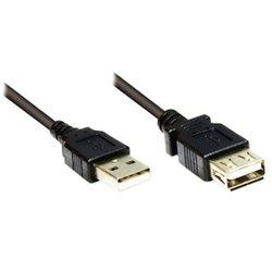 Cable USB ALCASA (USB - 5 m - Negro)