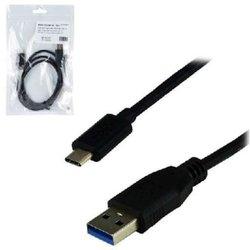 Cable USB MCL USB C/USB A 1 m Macho/Macho Negro