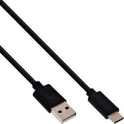 InLine USB C/USB A, 1.5 m cable USB 1,5 m Negro