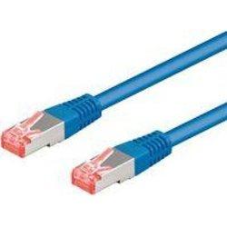 Goobay Cat6a-050, 0.5m Azul cable de red