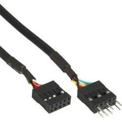 InLine 19995D 0.4m Negro cable de audio