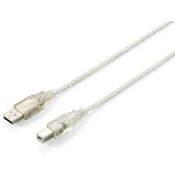 Cable USB EQUIP USB A/USB B 1.8 m Macho/Macho Plateado