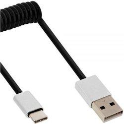 Cable USB INLINE (USB-C - USB-C - 50 cm - Negro)