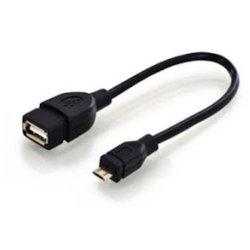 Cable USB DIGITUS Micro-USB B/USB A 0.2 m Macho/Hembra Negro