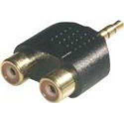 Adaptador de interfaz MCL 3.5mm / 2xRCA Negro