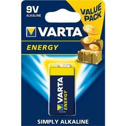 Pila 6LR61 VARTA ENERGY 9Vdc Alcalina (Caja 10 Pilas)