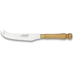 Cuchillo Para Queso Mam, Mango De Madera, Virola De Latón, Hoja De 10,6 Cm De Acero Inoxidable, 17414