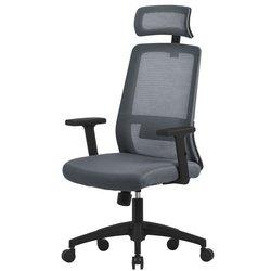 ML Design Silla de Oficina Ergonómica Silla Giratoria Gris