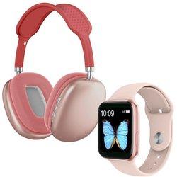 Pack Smartwatch + Auriculares Rosa