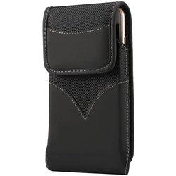 DFV mobile - Nuevo Estilo Funda Nylon para Cinturon con Clip Metálico y Giratorio para Oppo Realme Narzo 20 (2020) - Negra