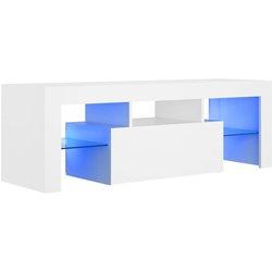 vidaXL Mueble Para Tv Con Luces Led Blanco 120x35x40 Cm