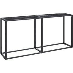 Mesa consola VIDAXL Negro Cristal (160x35x75,5 cm)