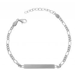 Pulsera en Plata de Ley 925 Ida Bañada en Rodio