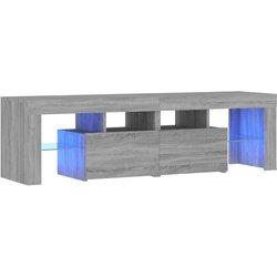 vidaXL Mueble De Tv Con Luces Led Gris Sonoma 140x36.5x40 Cm