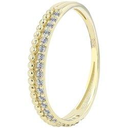 Joyería Oro 8K – Anillo en Oro con Circonias Spruce – Talla 50