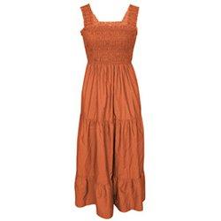 Vestido midi sin mangas casual de verano para mujer vestido plisado de color liso