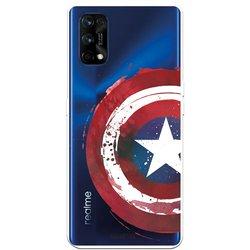 Funda para Realme 7 Pro Oficial de Marvel Capitan América Escudo Transparente - Marvel