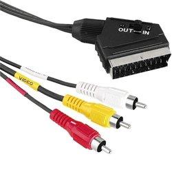 Goobay Cable SCART a RCA Conmutable 3m Negro