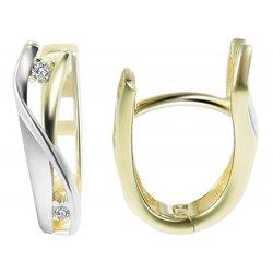 Joyas Oro 8K – Pendientes de Aro en Oro con Circonitas Fjella