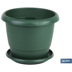 Maceta COFAN Verde Gardenia con Plato U (35 x 28.8 cm)