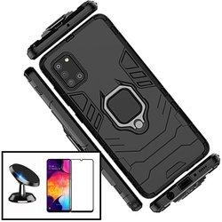 Funda + Protector + Soporte Samsung Galaxy A31 Military Defender (Transparente)