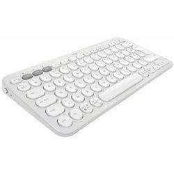 Teclado Bluetooth con Soporte para Tablet LOGITECH K380 Francés Blanco AZERTY