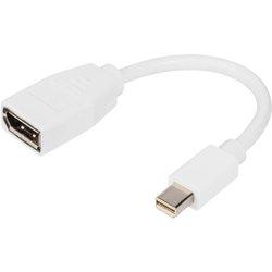 DIGITUS Cable adaptador DisplayPort 1.2, mini DP - DP, 0,15 m