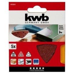 Juego de 5 Hojas de Lija KWB 492812