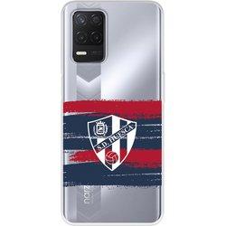 Funda para Realme Narzo 30 5G del Huesca Rayas Transparente - Licencia Oficial SD Huesca