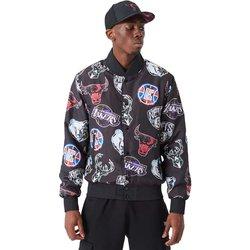 Beisbolera New Era Negra Aop Team Logo Bomber Nbaall