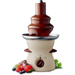 SILVANO Fuente de fondue de chocolate de 3 niveles, 80W, máquina calentadora eléctrica de chocolate inoxidable, chocolate caliente y derretido, mantequilla y queso, ideal para fiestas, eventos y bodas.Excelente para Amantes del Chocolate, 500 ML.