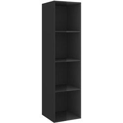 Mueble TV negro brillante 37x37x142,5 cm de madera multicapa