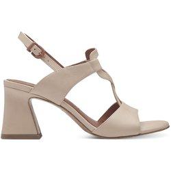 Sandalias Mujer Piel Beige Tacón Medio TAMARIS