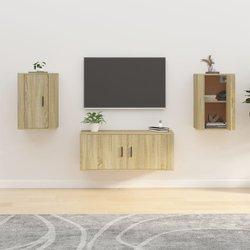 Mueble TV de pared 2 piezas Sonoma Oak 40x34,5x60 cm