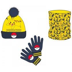 Set Gorro-Braga Cuello-Guantes Pokemon