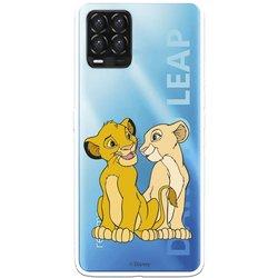 Funda para Realme 8 Oficial de Disney Simba y Nala Silueta - El Rey Leon