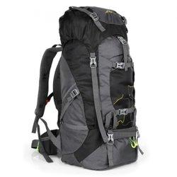 Mochila Senderismo Viajes Montañismo Camping Trekking 70L Negro