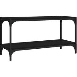 Soporte para TV negro 80x33x41 cm Madera multicapa y acero