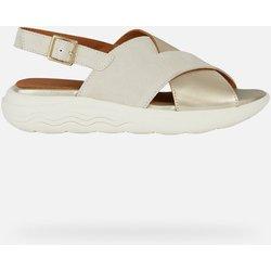 Sandalias GEOX Spherica Sue Met Lea Arena Piel Beige (39)