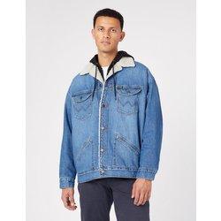 Wrangler Cazadora Oversized Sherpa Azul Hombre - Cálido y Cómodo - Amplio Espacio de Almacenamiento