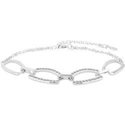 Pulsera en Plata de Ley 925 Bañada en Rodio 17.5 Cm